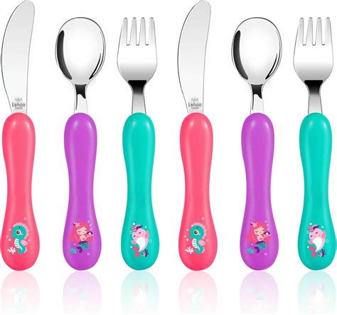 Lehoo Castle Toddler Cutlery, 6 PCS Childrens Cutlery Set, Kids Cutlery ...
