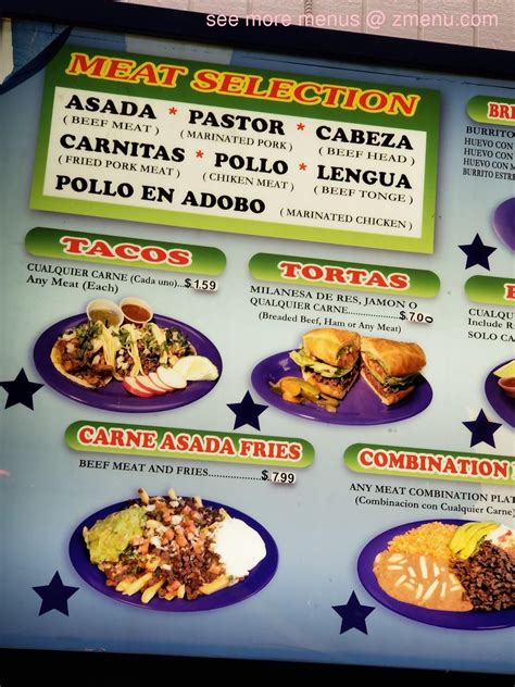 Online Menu of Viva Tacos La Estrella Restaurant, Rialto, California ...