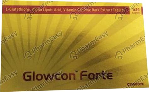 Buy Glowcon Forte Tablet (10) Online & Save Up to 24% at PharmEasy