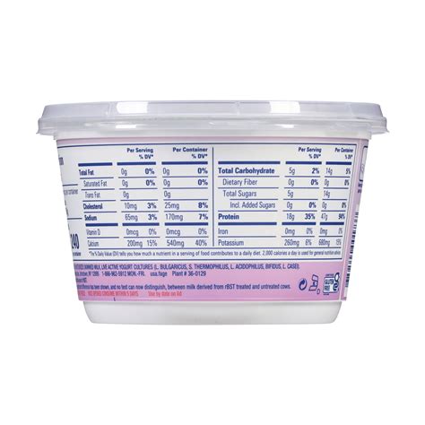 Fage Greek Yogurt Nutrition Label