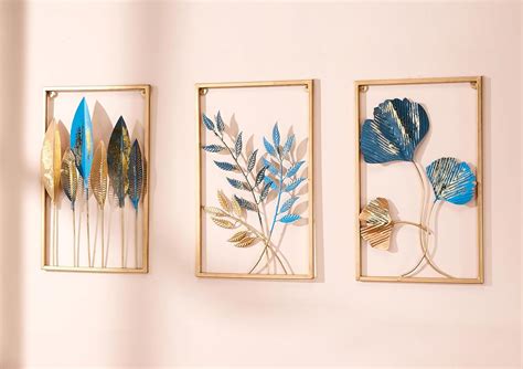 Solimo Metal Leaf Wall Hanging Decor | Nature-Inspired Leaf Design ...