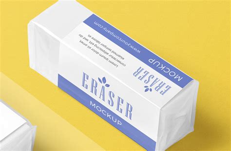 High-Quality Eraser PSD Mockup with Realistic Details | ZippyPixels
