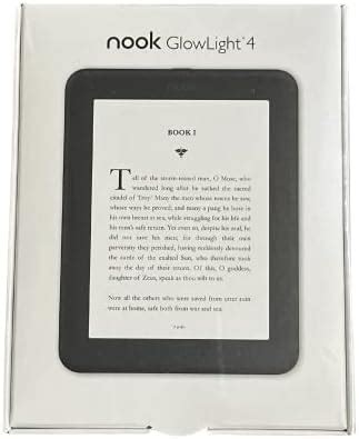 Barnes & Noble Nook Glowlight 4 eReader | 6" Touchscreen | 32GB | Black ...