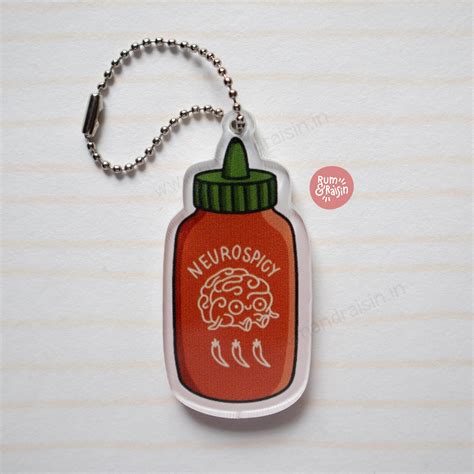 Neurospicy: Acrylic Keychain – Rum and Raisin Studio