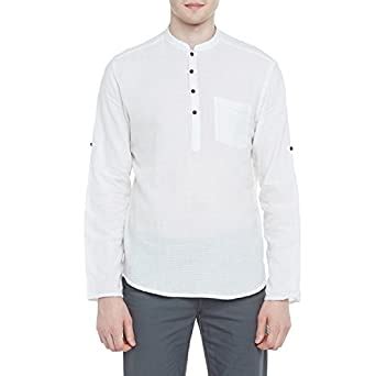 Buy Indus Route by Pantaloons Men's Cotton Kurtas 205000005851865_White ...
