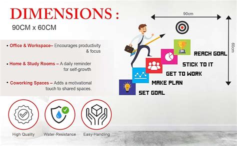 StickMe 'Career - Reach Goal - Office Inspirational Motivation Wall ...