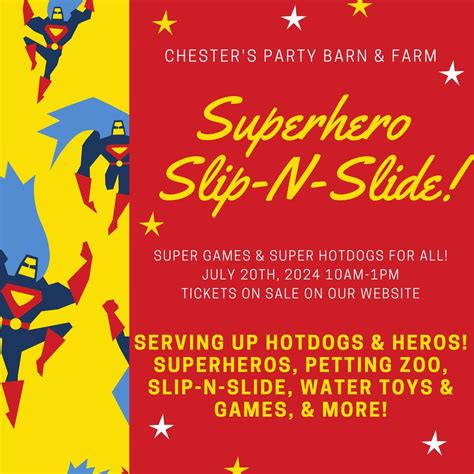 Superhero Slip-N-Slide, Chester's Party Barn & Farm, Piedmont, 20 July ...