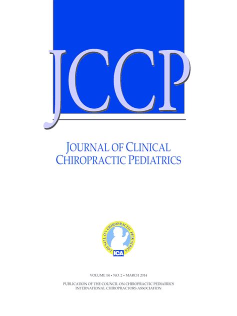 Fillable Online JOURNAL OF CLINICAL CHIROPRACTIC PEDIATRICS VOLUME 14 ...