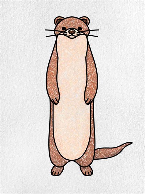 Easy Otter Drawing Cute Sea Otter Anime Simple Aesthetic Kawaii Animal