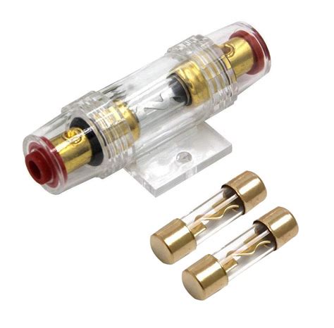 Carviya 4-8 Gauge AWG in-line Waterproof Fuse Holder with Two 80 80Amp ...