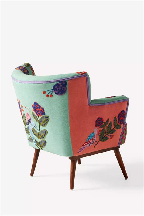 Joy Armchair - Solid Wood Cotton-Linen Upholstered Armchair India ...