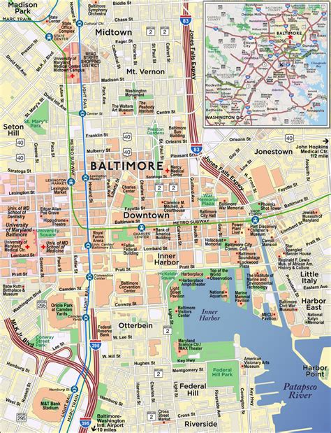 Map Of Downtown Baltimore
