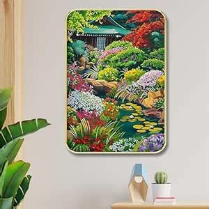 Livin'luxe Japanese Garden Wall Art with Golden Frame | Tranquil Zen ...