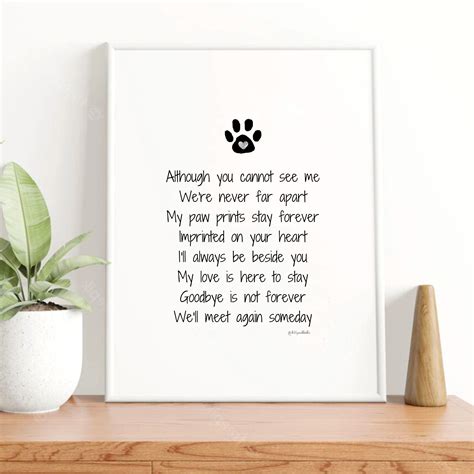 Pet Sympathy Poem, Pet Sympathy Gift - Etsy UK | Sympathy poems, Words ...