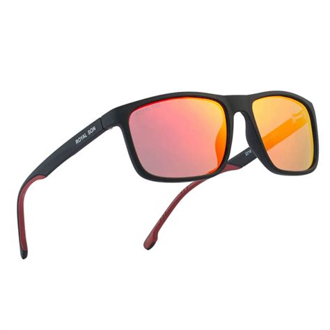 Buy ROYAL SON Cricket Orange Mirror Cooling Polarized Sunglasses for ...