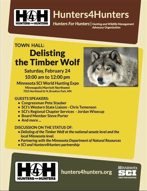 Delisting the Timber Wolf - Town Hall, Minneapolis Marriott Northwest ...