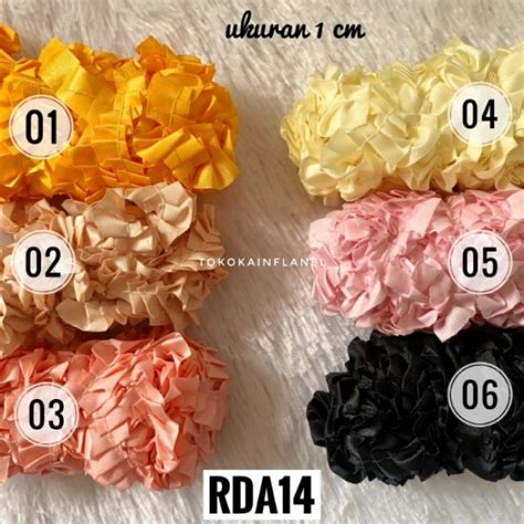 RDA14 Renda Pita Lipat uk 1cm (Per Meter)