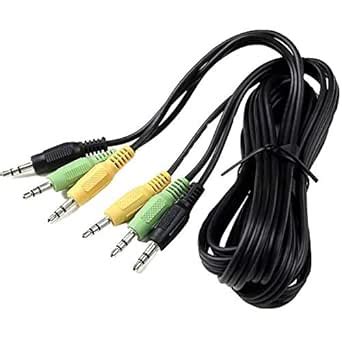 Replacement 3.5mm 1/8" TRS Stereo 3 to 3 Mini Jack Color Coded Audio ...