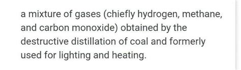 Define of the coal gas - Brainly.in