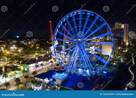 Skywheel Ferris Wheel in Myrtle Beach SC Stock Photo - Image of wheel ...