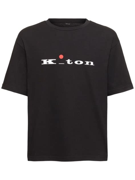 Logo cotton t-shirt - Kiton - Men | Luisaviaroma