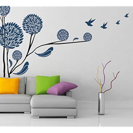 Buy Decals Design 'Birds Under Umbrella' Wall Sticker (PVC Vinyl, 25 cm ...