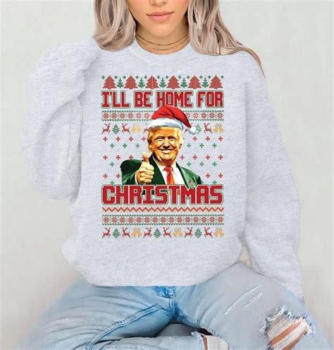 Trump Home for Christmas, Trump Christmas Sweater, Tump Daddy's Home ...