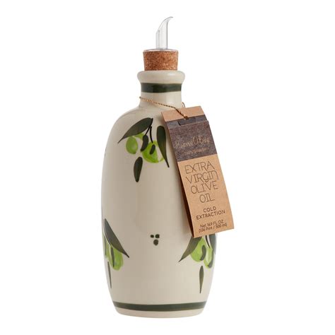 Beneoliva Extra Virgin Olive Oil in Painted Ceramic Bottle - World Market