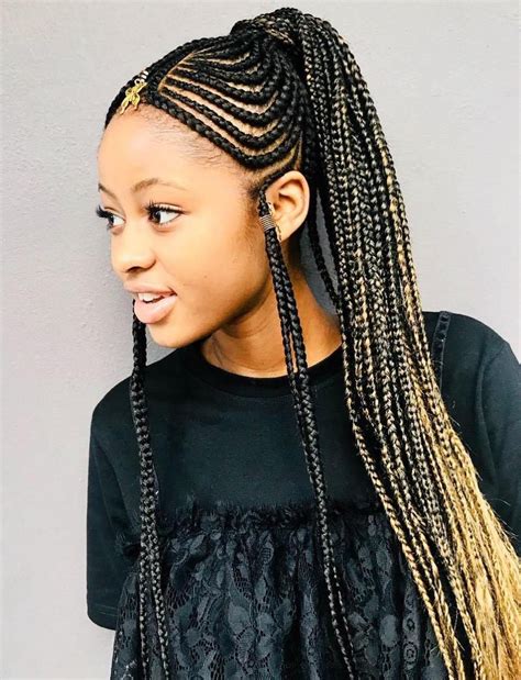 Medium Stitch Braids Ponytail at Karima Parker blog