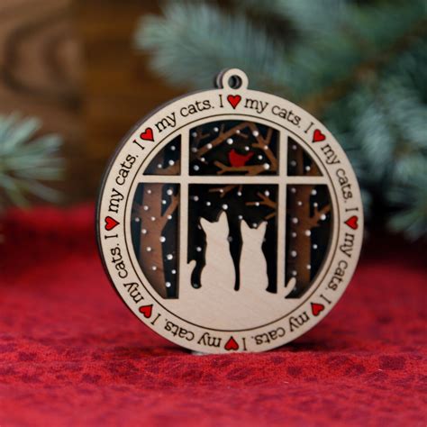 Cats Ornament, Custom Cat Ornament, Gift for Cat Lovers, Cat Christmas ...