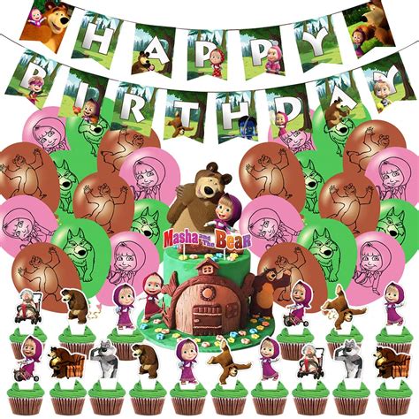 Bestzy Masha And The Bear Balloons Set Masha And Bear | Desertcart INDIA