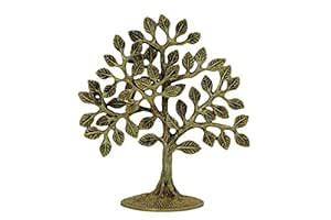 Buy Bharat Haat Pure Brass Kalpavriksha Tree Showpiece (7 inches, 464 ...