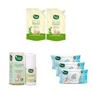 Buy Mother Sparsh Natural Baby Liquid Cleanser Refill Pack (1L) & Tummy ...