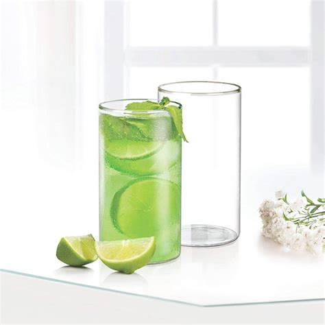 Treo Borosilicate Vector 340 ML Tumbler | Transparent | Set of 6 Pcs ...