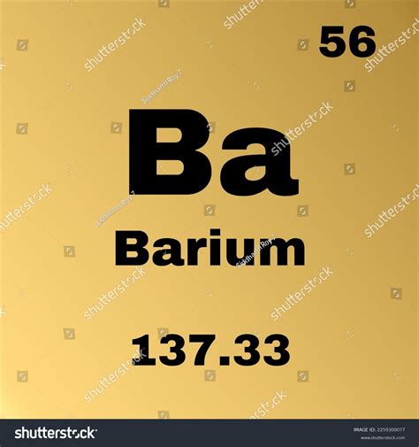 Barium Ba Chemical Element Icon Element Stock Illustration 2259300077 | Shutterstock