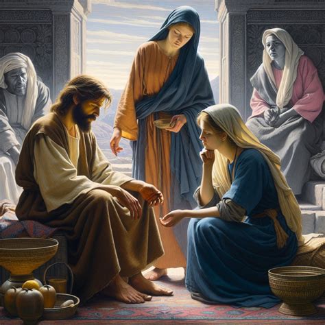 Jesus with Mary and | Bible Art