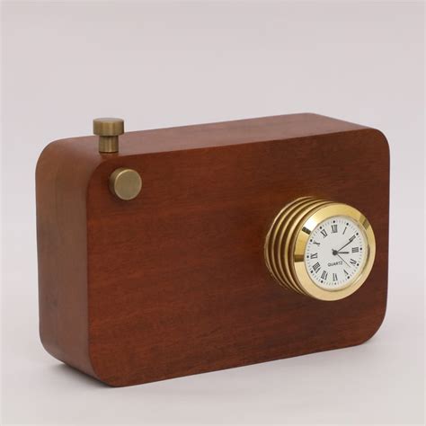 Buy VEDAS Kiki Wood Camera Table Clock - 15cm from Vedas at just INR 3199.0