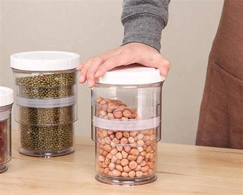 Buy Luvley Plastic Collapsible Food Storage Container Set with Airtight ...