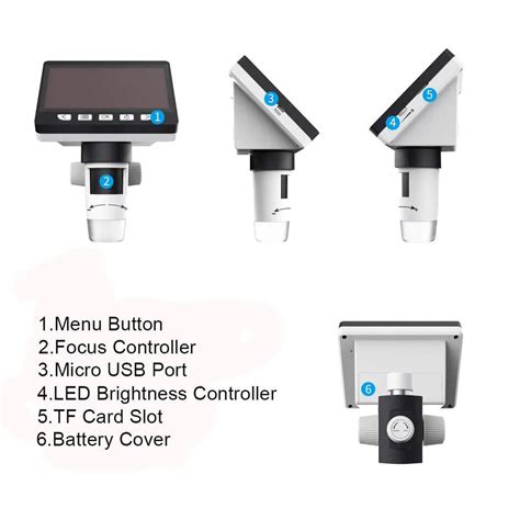 Digital High Definition Microscope with 50-1000x Mangnification ...