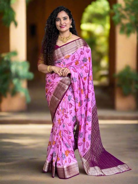 Printed Semi Mysore Crepe (Floral Print) – Hema Style Studio