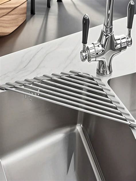 Triangular Stainless Steel Storage Rack, Foldable Dishwashing Sink ...