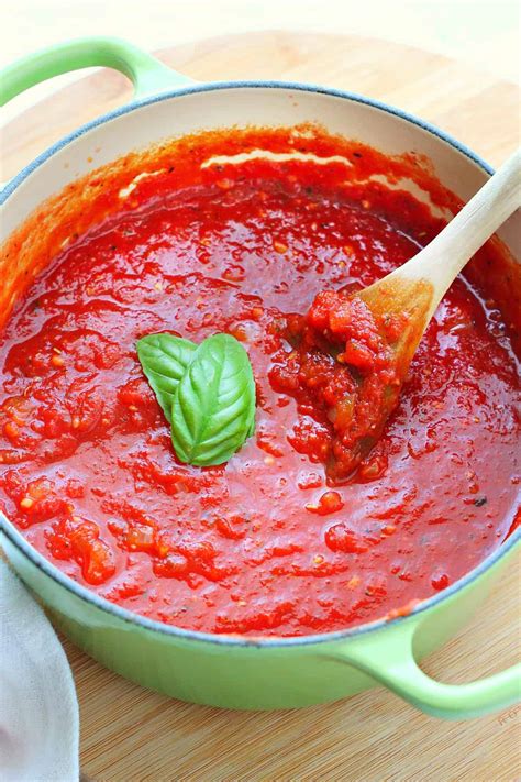 Simple Marinara Sauce Recipe - Crunchy Creamy Sweet