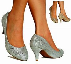 Wedding Pumps Low Heel by Diamante Low Heel Gold Silver Bridal Heel Wedding Pumps Low Heel