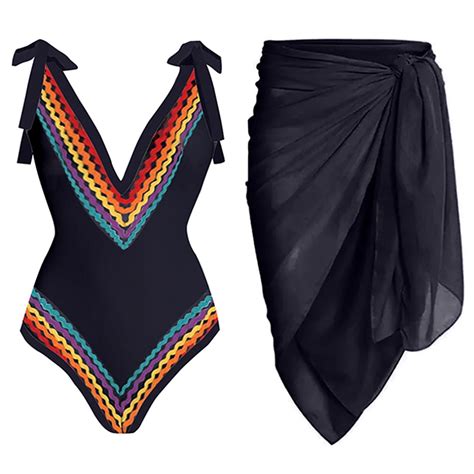 Joau Women's One Piece Swimsuit Beach Swimwear High Cut Tummy Control ...