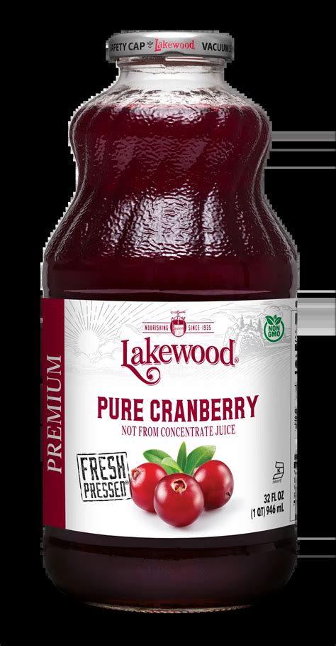 Lakewood Premium Pure Cranberry Juice, 946mL - Your Health Food Store ...