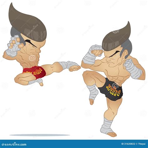 Muay Thai Fighting stock vector. Illustration of icon - 31620822