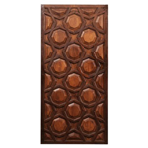 Antique Spanish Door with Both Sides Adorned in Octagonal-Carved Wood ...