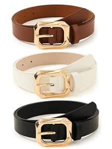 Shining Diva Fashion Leather Belts For Women And Girls 3 Pcs Combo ...