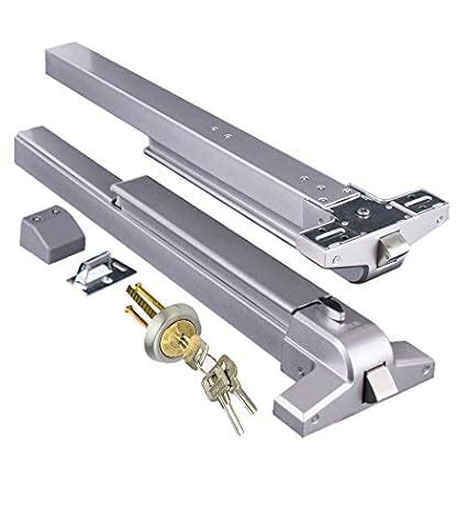 COOLOUS Door Push Bar Panic Exit Device with Exterior Lever Emergency ...