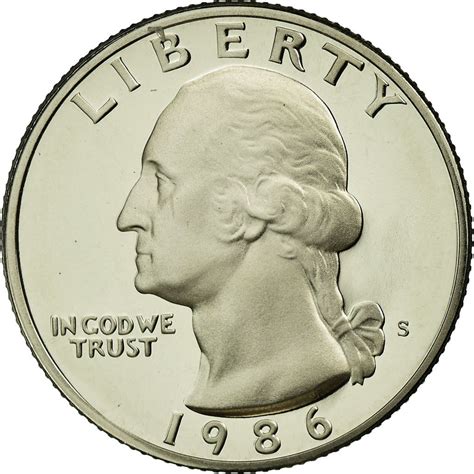 Quarter Dollar 1986 Washington, Coin from United States - Online Coin Club